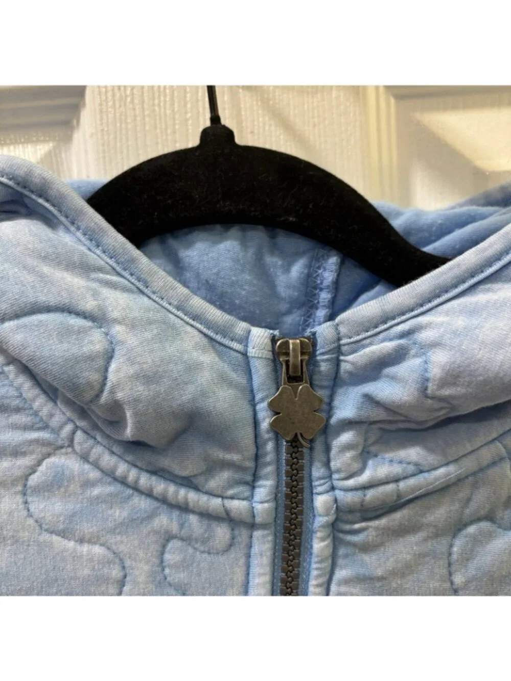 Lucky Brand Quilted Cloud Hooded Blue Jacket Size Gril Large 14/16